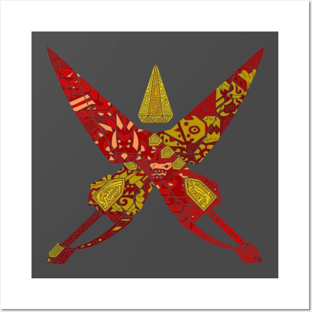 Monster hunter Dual Blades Wall Art by paintchips